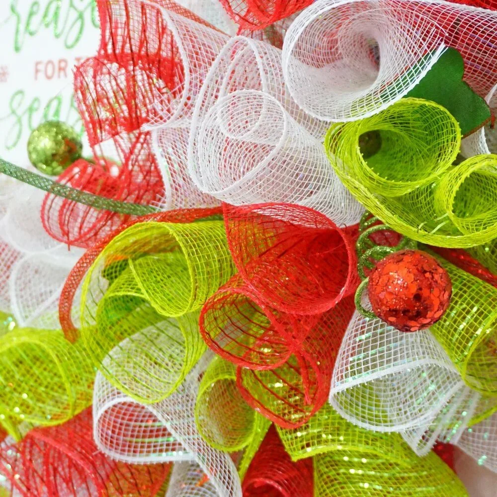 Whimsical Jesus is the Reason for the Season Deco Mesh Wreath